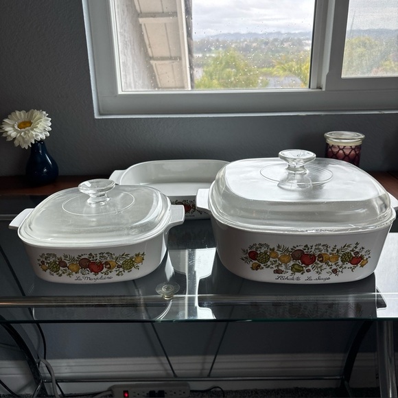 Corningware Other - Vintage 5 Piece Spice of life Pyrex set